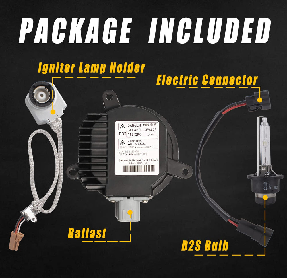 Boine Xenon ballast aluminum body promotes heat dissipation for longer headlight life