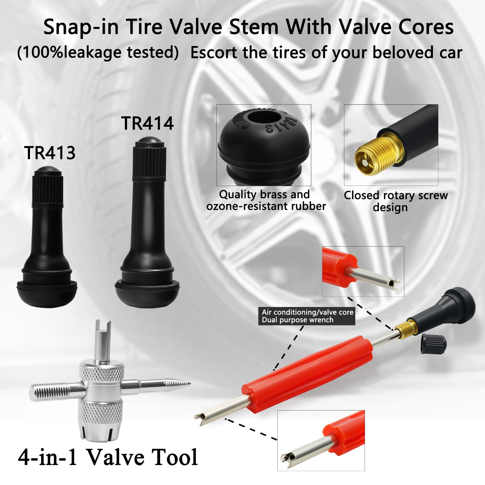 BOJIAN 4-way valve core removal tool included in the kit