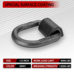 BOKE YOUNG heavy-duty D-ring with 4000 lb WLL supports trailer cargo