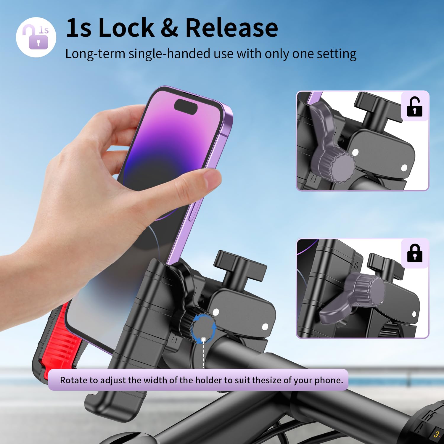 bokilino bike phone mount full-access camera design supports photos and videos on the go.