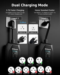 bokman NEMA 6-20 plug enables Level 2 charging from a dedicated outlet