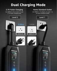 bokman tesla charger includes nema 5-15 adapter for standard outlets