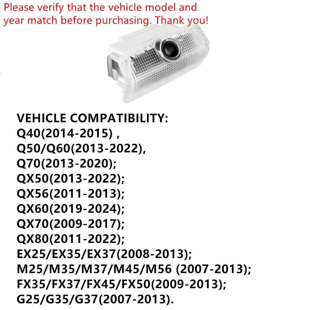 Bokocs Never Fade two-pack fits multiple Infiniti models for easy upgrade