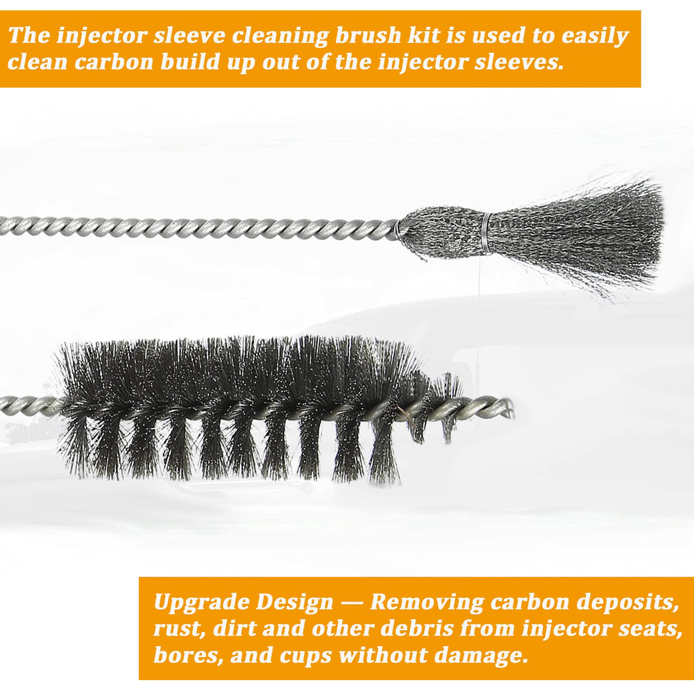 Bolaxin injector seat cleaning brush in use during service