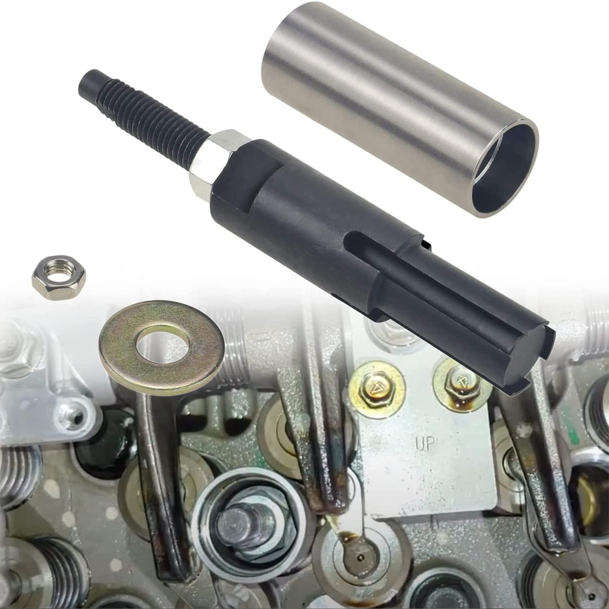 Bolaxin injector tube remover-installer kit in Duramax engine service context for 2001-2020 models