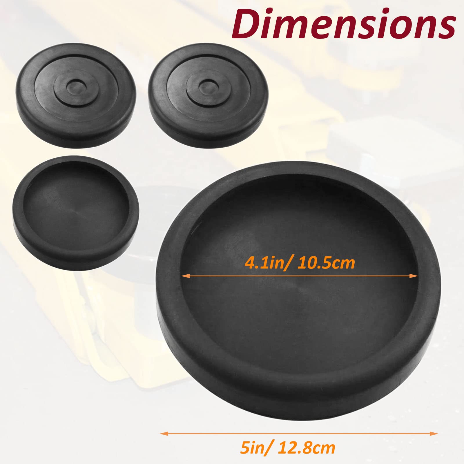 Bolaxin 5-inch diameter arm pads guard lift surfaces against wear.