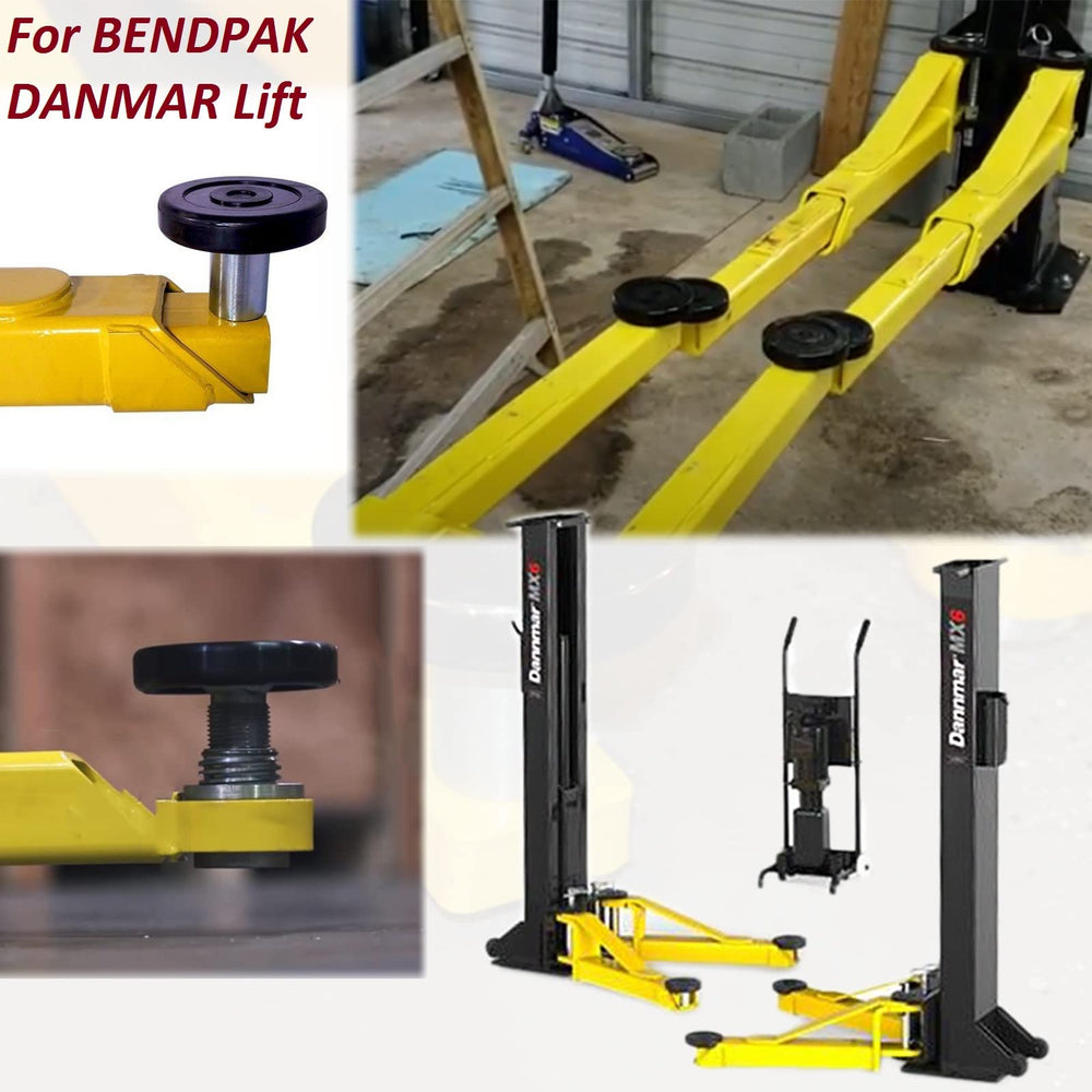 Bolaxin slip-on round pads protect lift arms during maintenance.