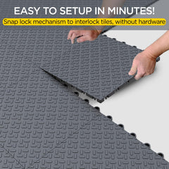 BoldWorks UV-coated tiles prevent buckling under sun exposure in garages