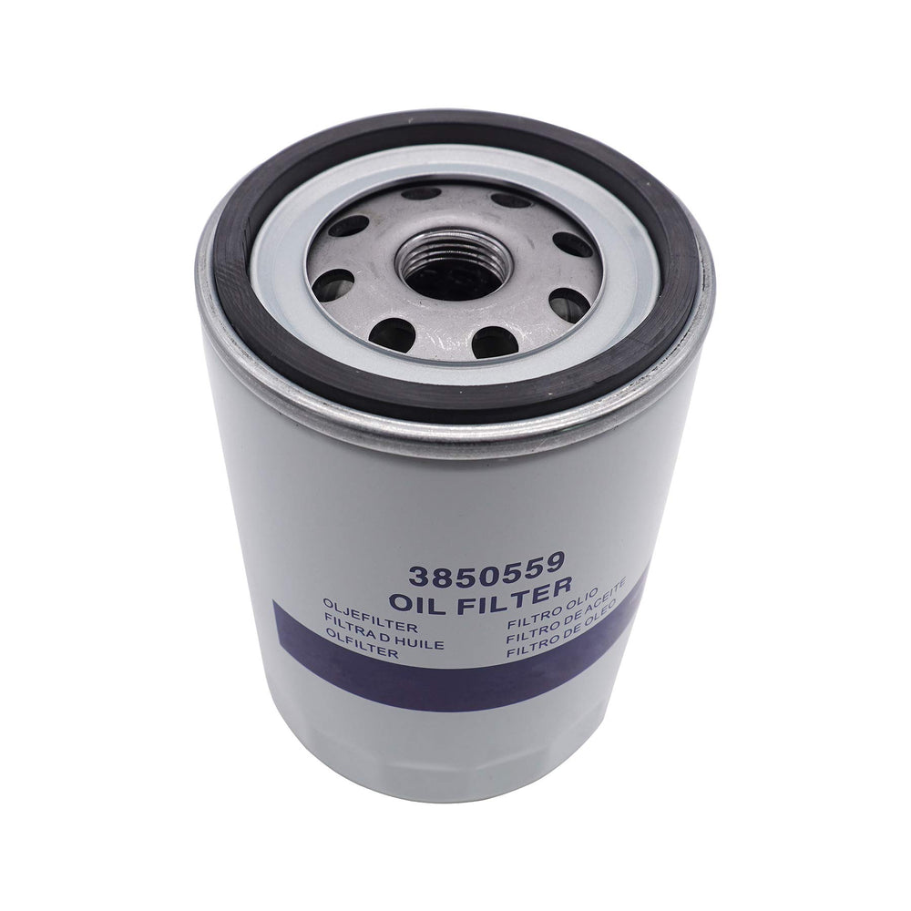 BOLEWIN marine oil filter 3850559 installed on engine for reliable protection and fast replacement.