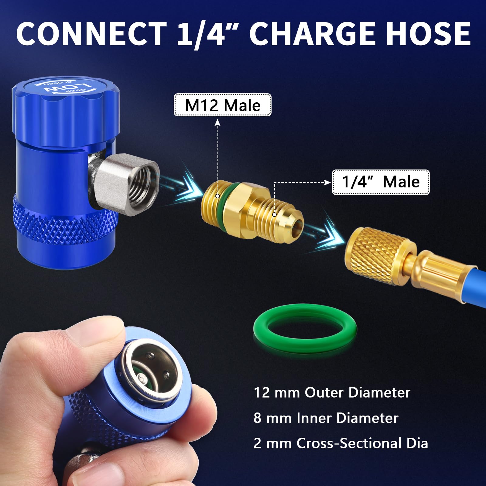 Boltigen 1/4'' to 1/2'' tank adapter enabling easy connections