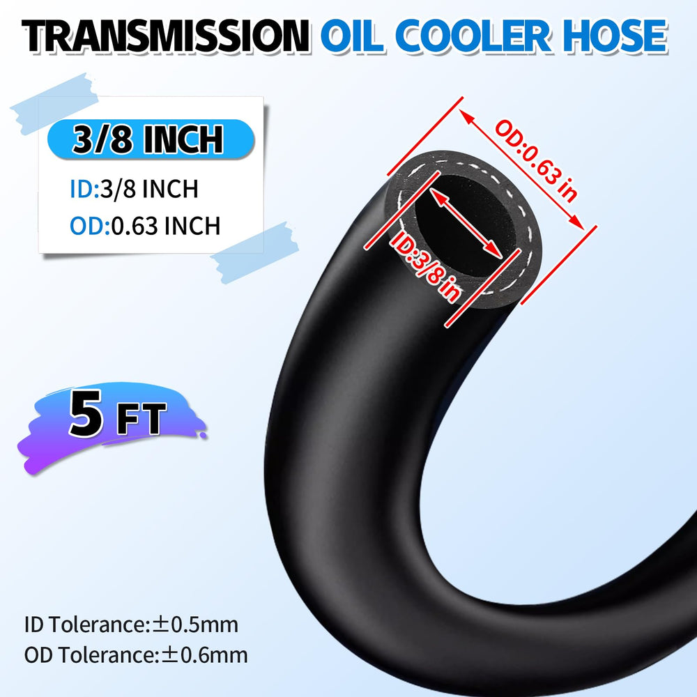 Boltigen 3/8 ID transmission oil cooler hose braided inner construction adds durability under heat