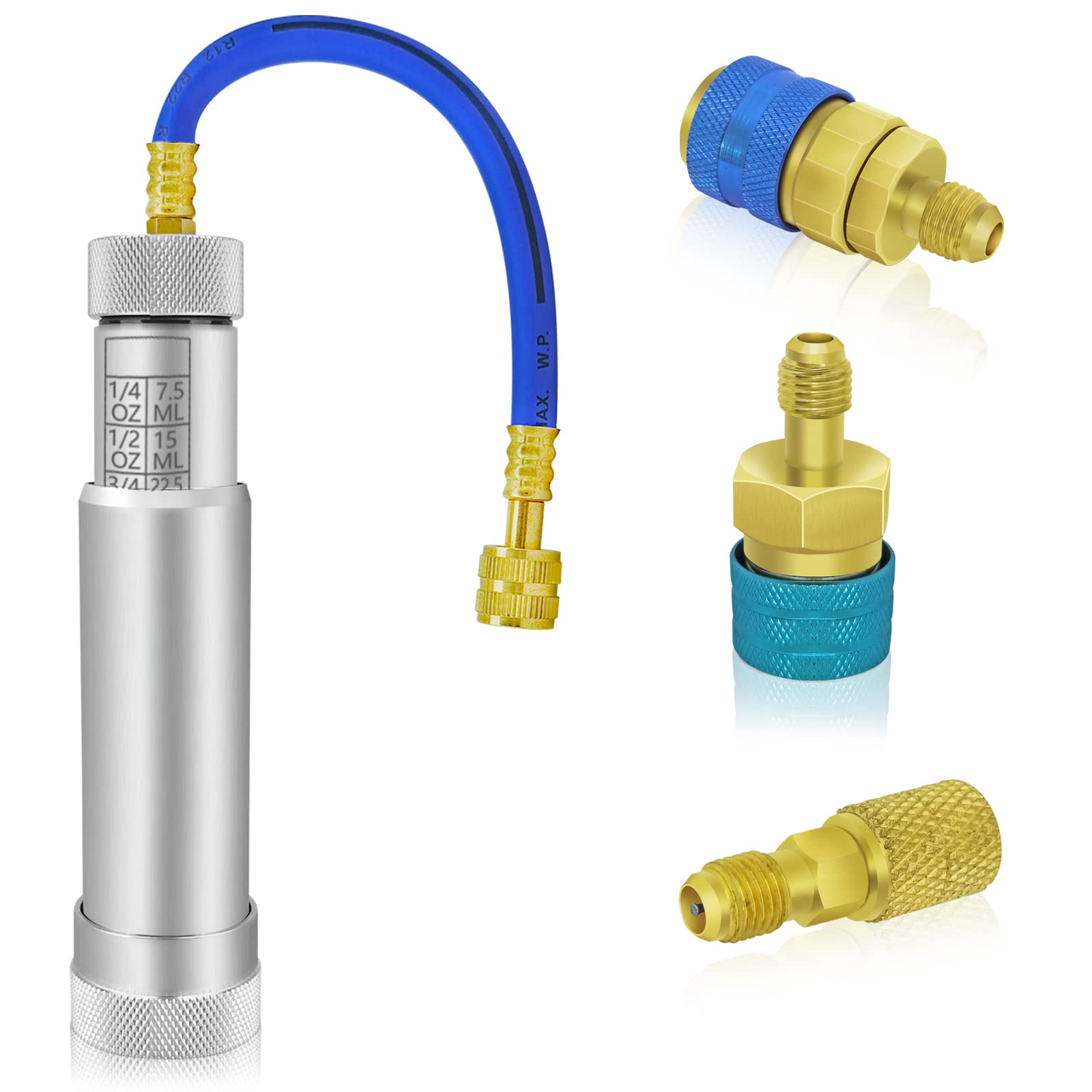 Boltigen AC dye injector with backflow protection for safer dye injections.