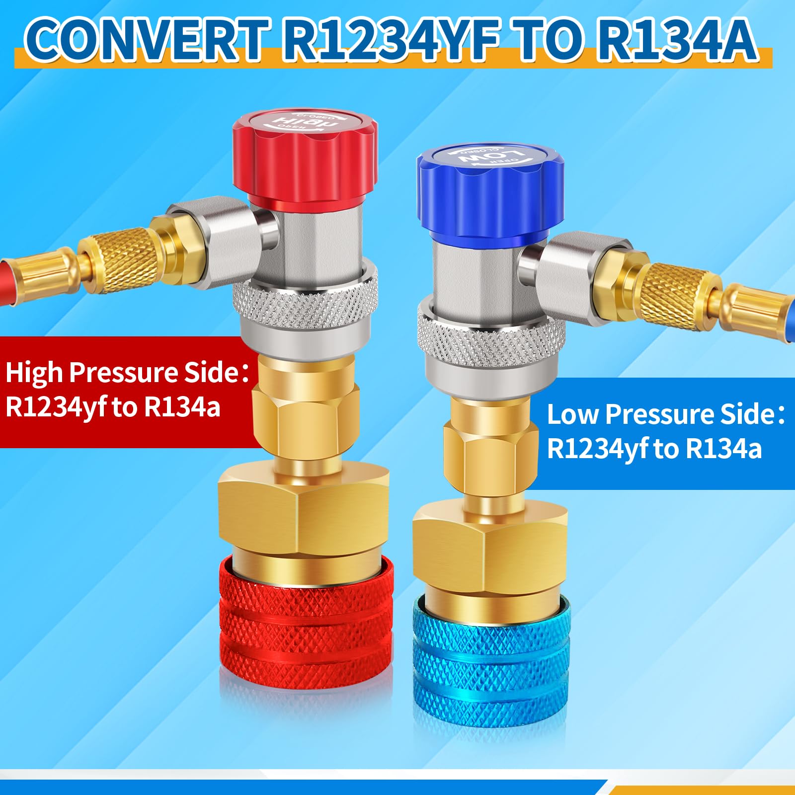 Boltigen compatibility with 3-way R1234yf/R134a manifold gauge sets