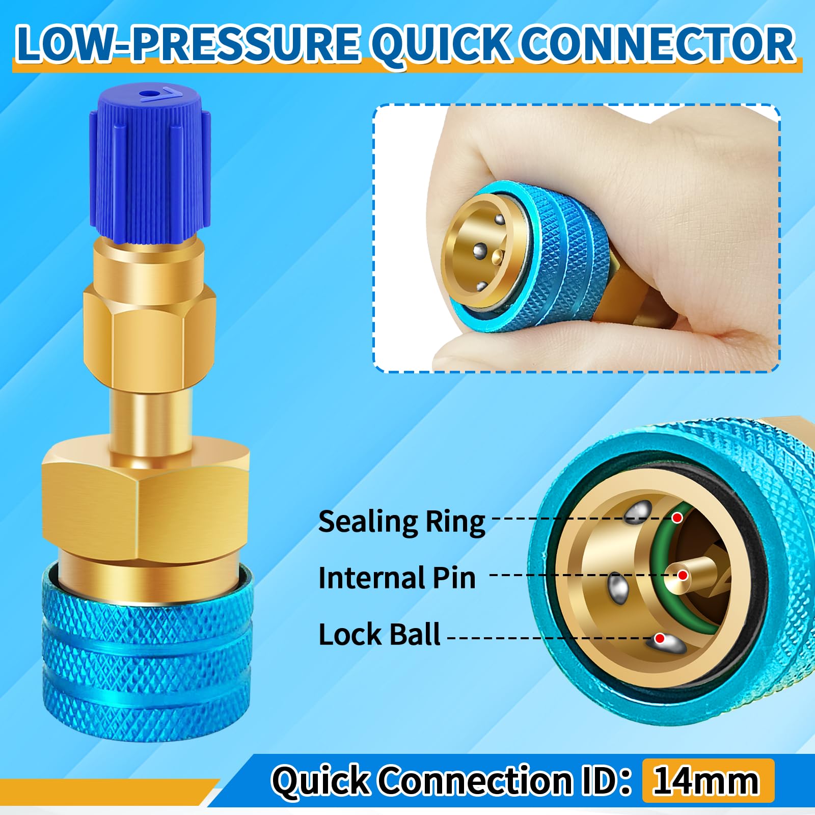 Boltigen R1234yf to R134a adapter low-pressure coupler for versatile service