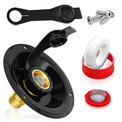 Boltigen RV City Water Inlet with dust plug protects the connection from dust.