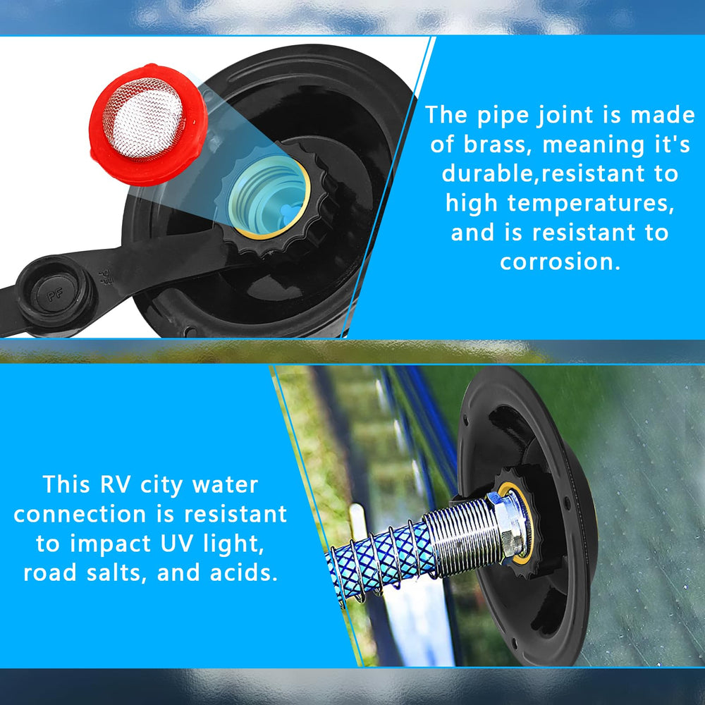 Boltigen easy-grip knob aids quick attachment and detachment of hoses.