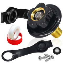 Boltigen RV freshwater inlet with check valve for secure city water connection.