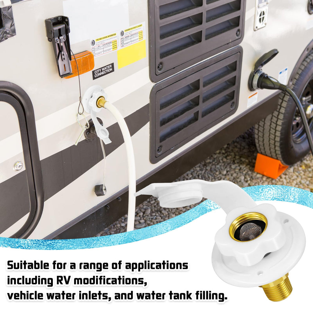 Boltigen versatile inlet suitable for motorhomes trailers and marine setups
