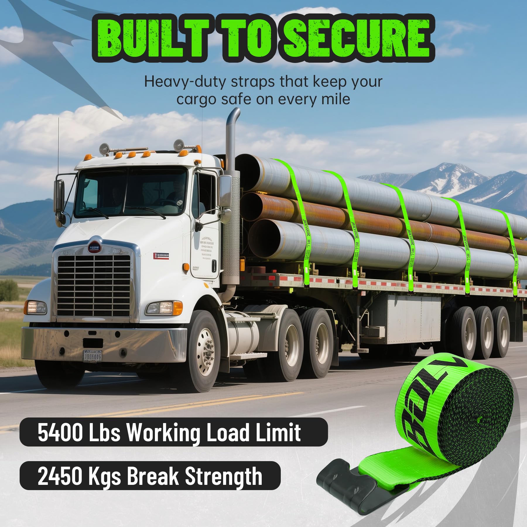 Bolvixor UV-resistant strap stays strong in sun and rain.