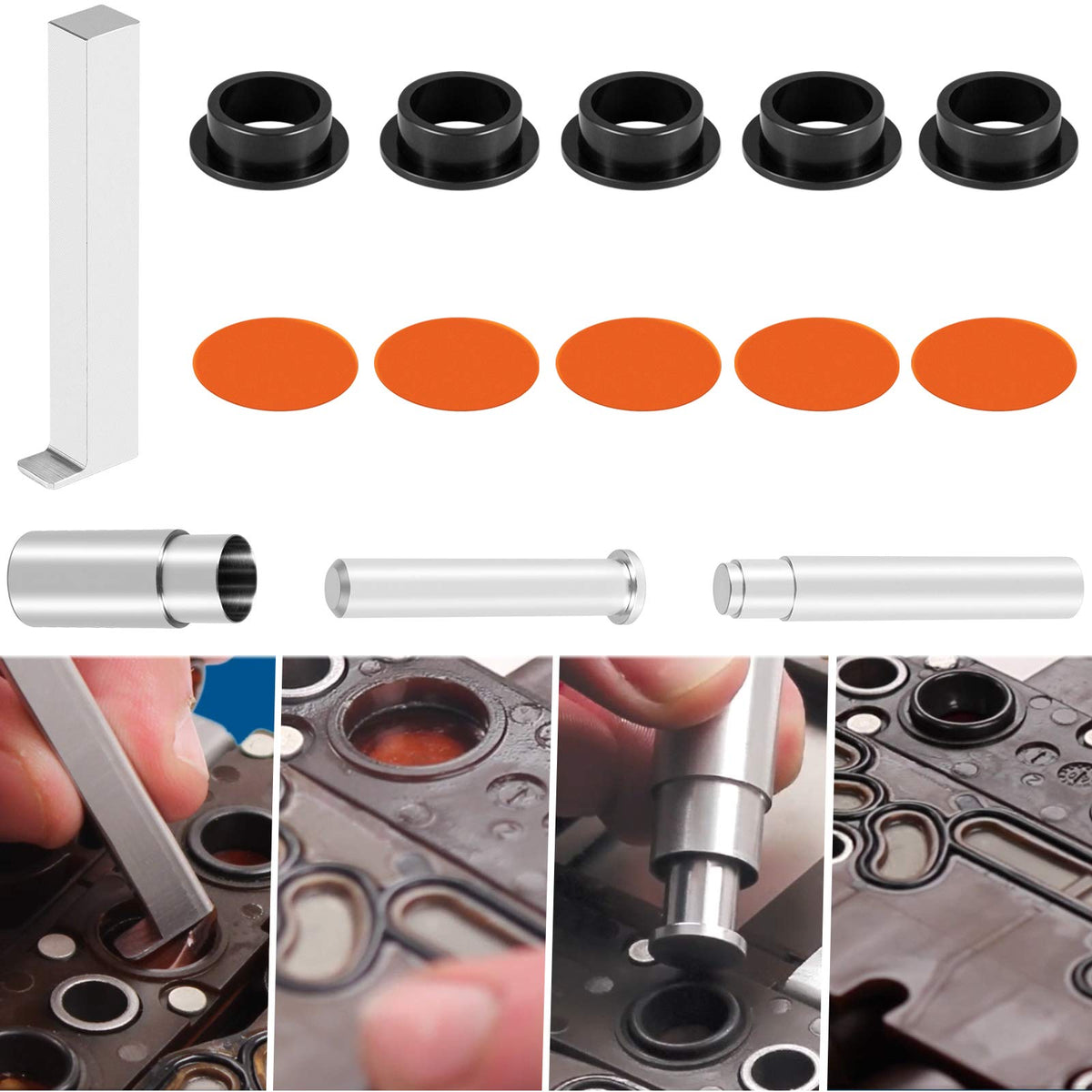 Bonbo 124740-TL30 piston tool enables precise GM transmission pressure switch installation.
