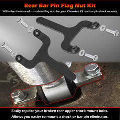 Cherokee XJ rear shock mount bolts for durable fit.