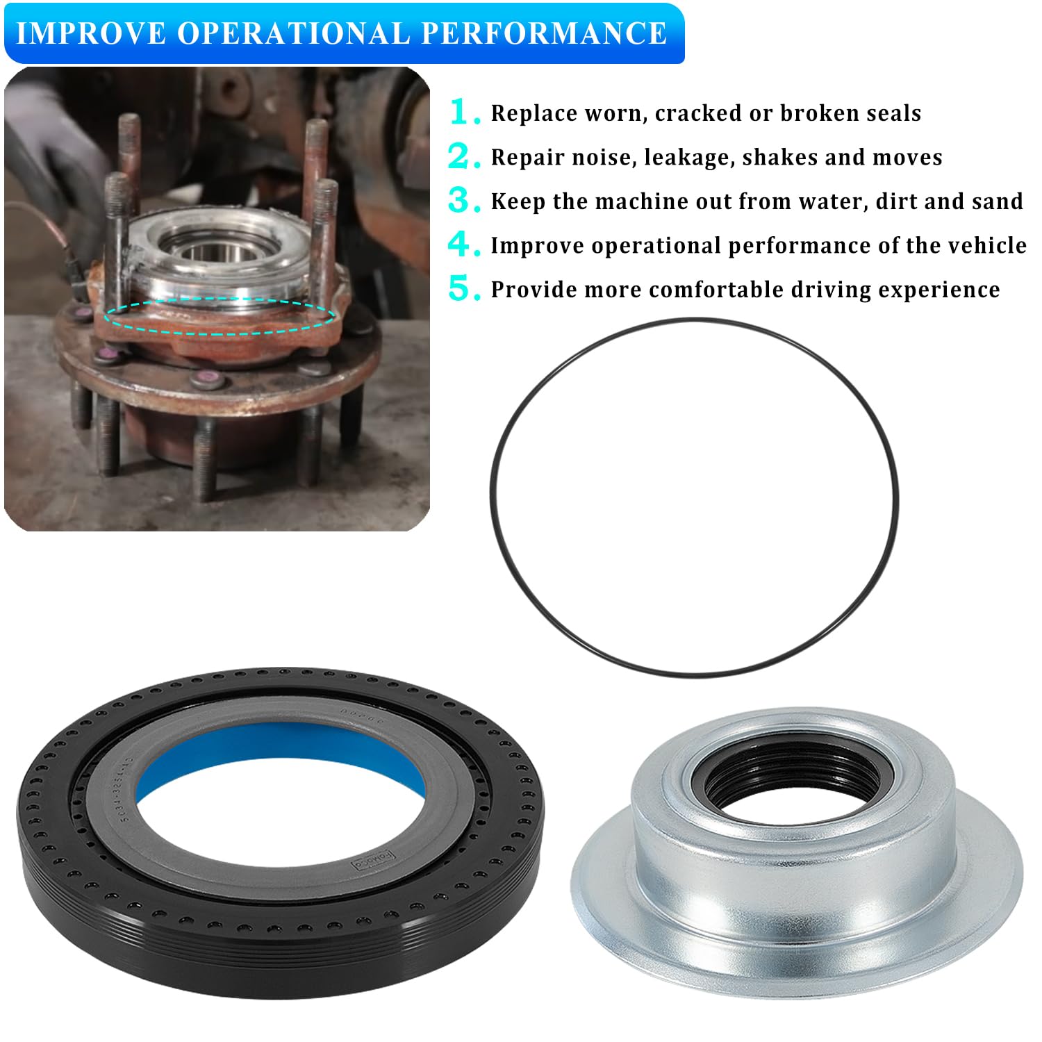 Bonbo inner knuckle seals provide durable sealing for Dana Super 60 axles.