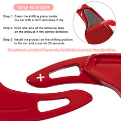 Installation step with 3M tape ready to apply on Camaro lever.