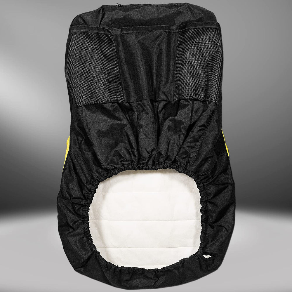 Close-up shows sturdy stitching and cushioned comfort on Bonbo LP92334 cover.