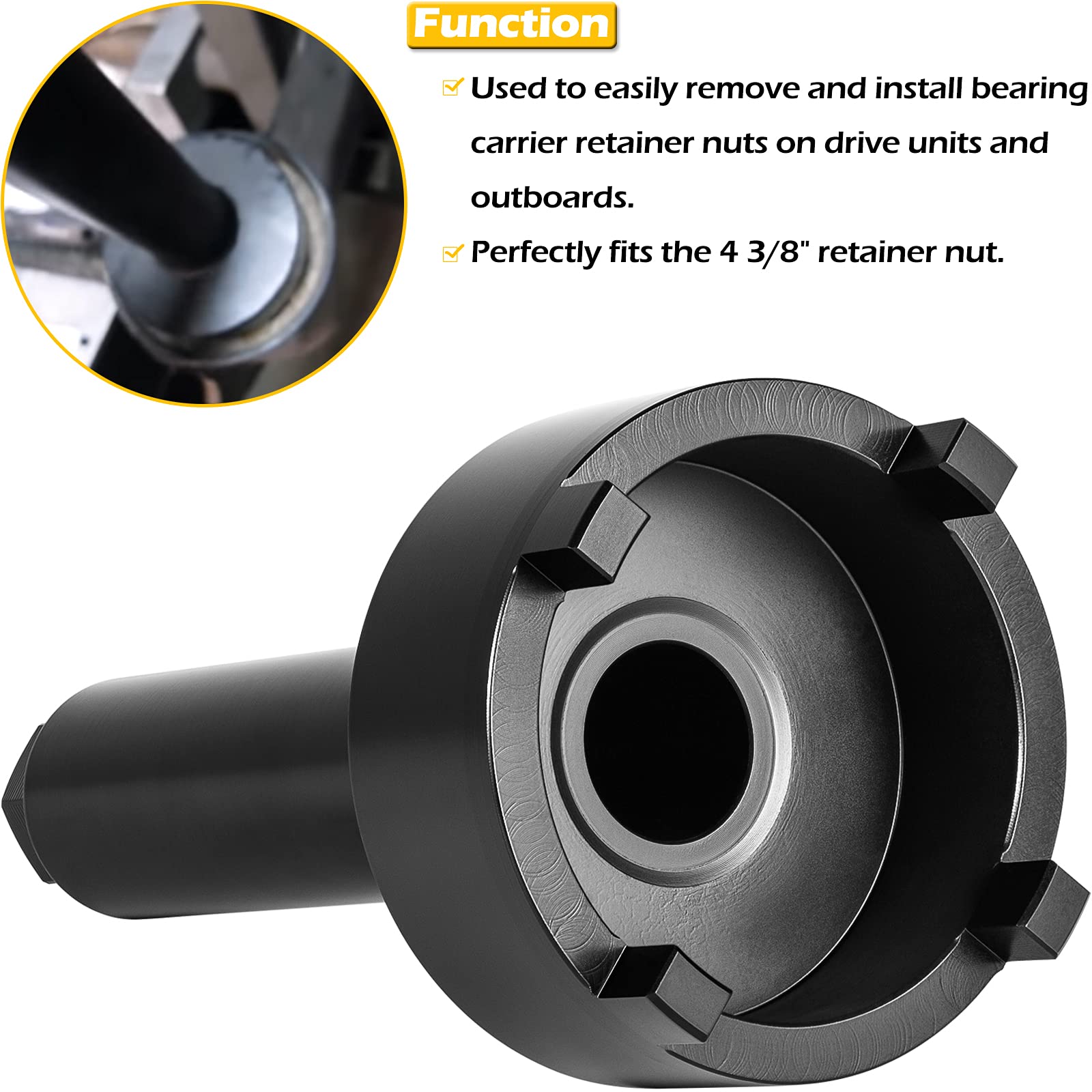 Bonbo steel tool with black oxide finish resists corrosion during marine use.