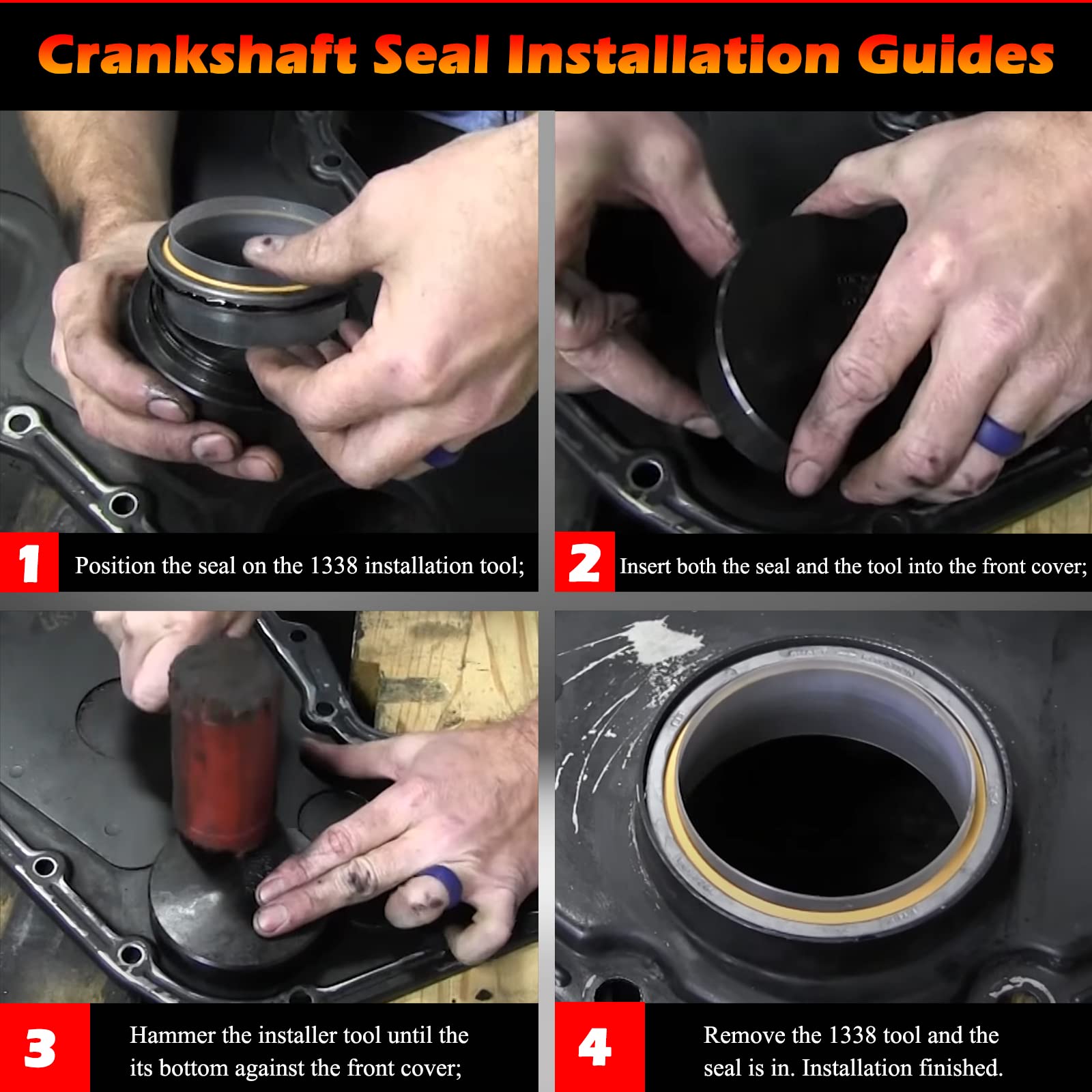Bonbo steel black oxide tool offers durability during crankshaft work.