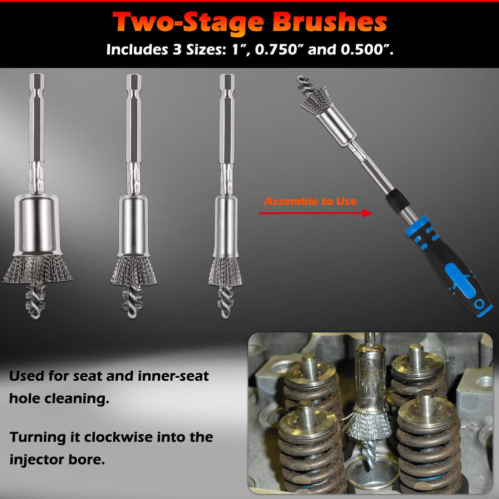 Bonbo two-stage brushes ready to tackle carbon deposits safely.
