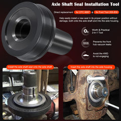 Bonbo tool in action seating the wheel knuckle seal