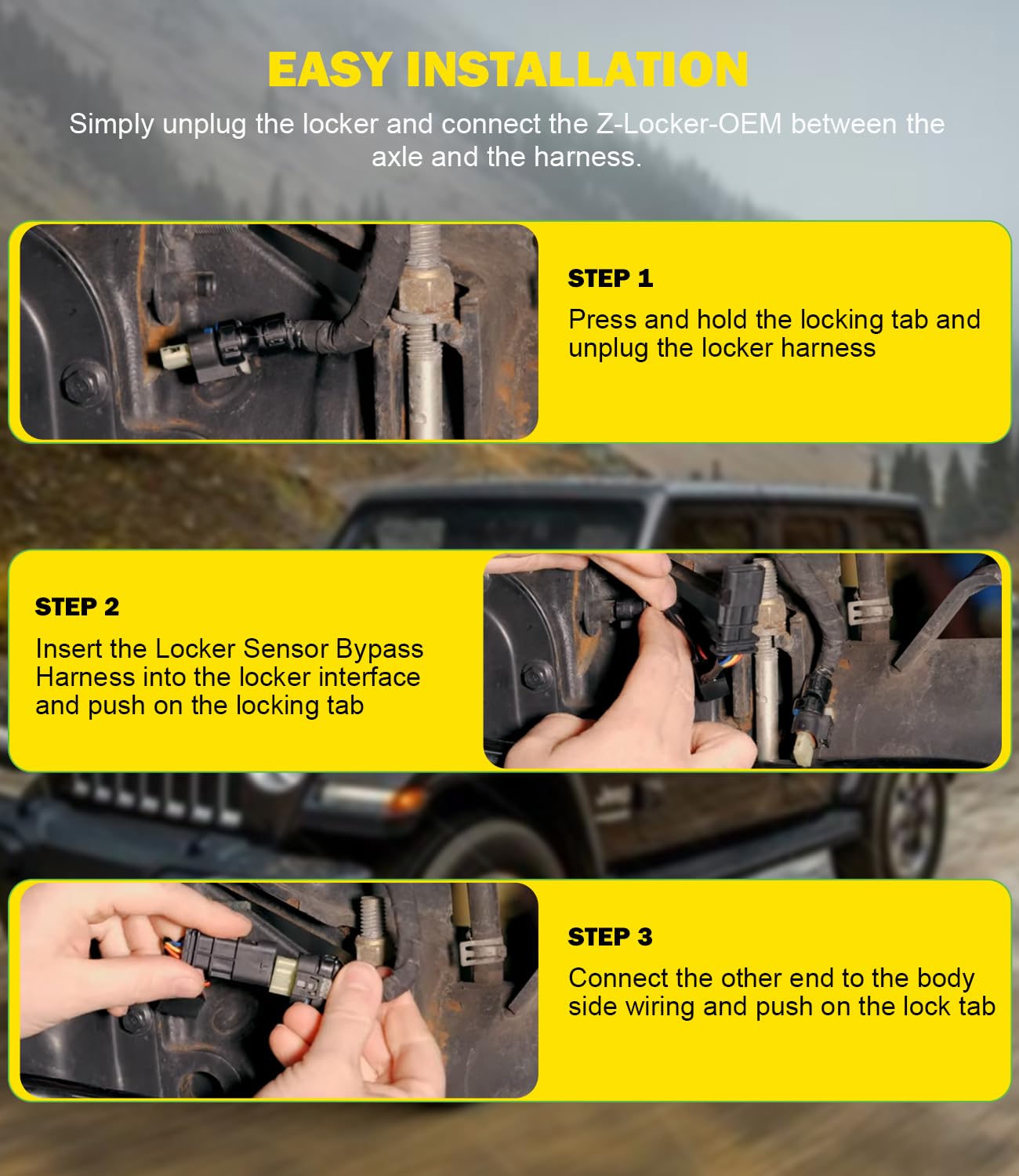 Bonbo Z-LKR-OEM harness axle connection provides a secure linkage