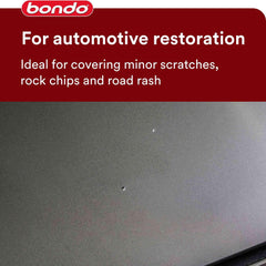 Bondo Glazing & Spot Putty tube squeeze demonstrates controlled application for precise fills.