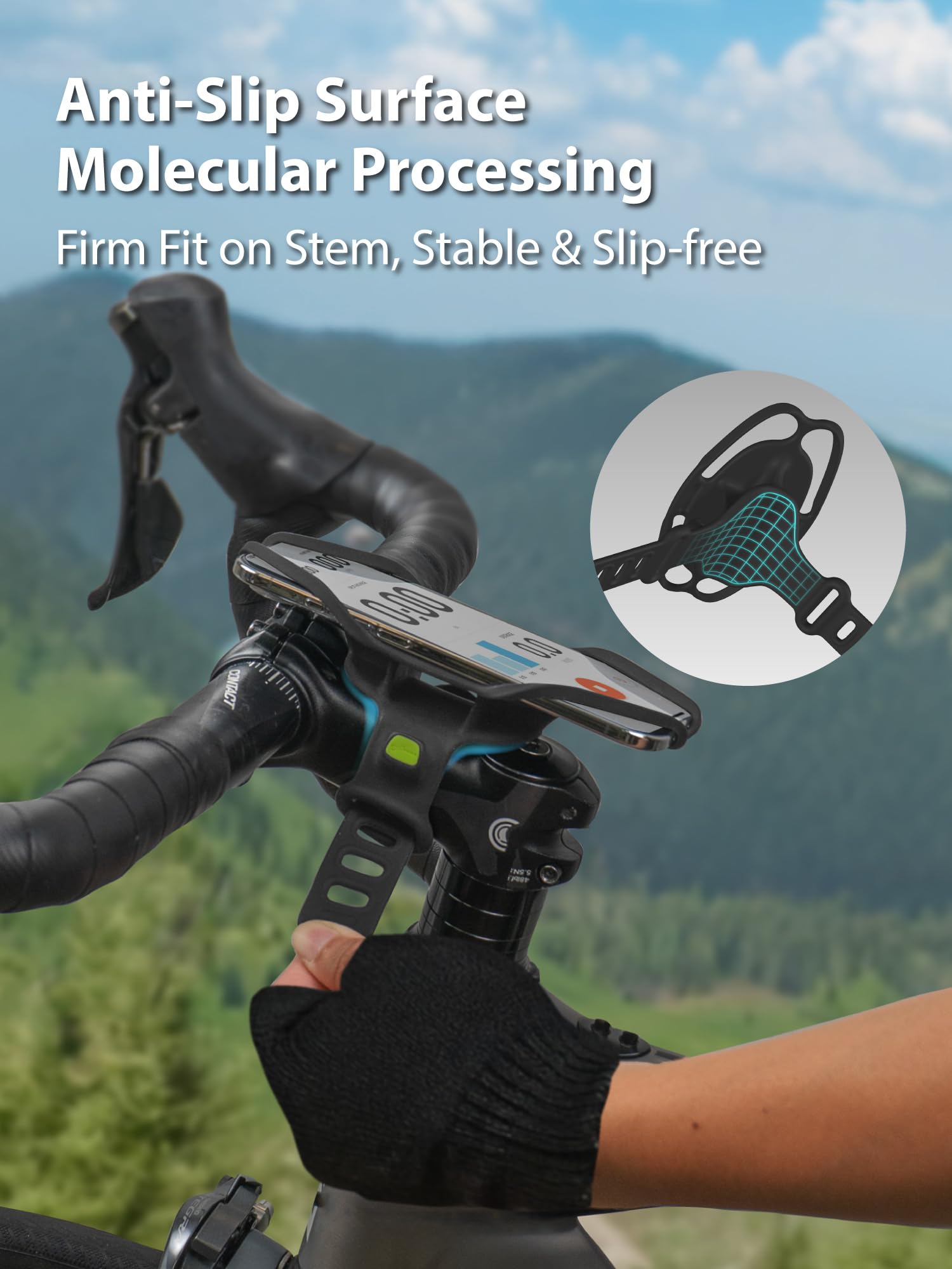 Bone Bike Tie 6 Pro tuckable anti-slip surface hides excess strap