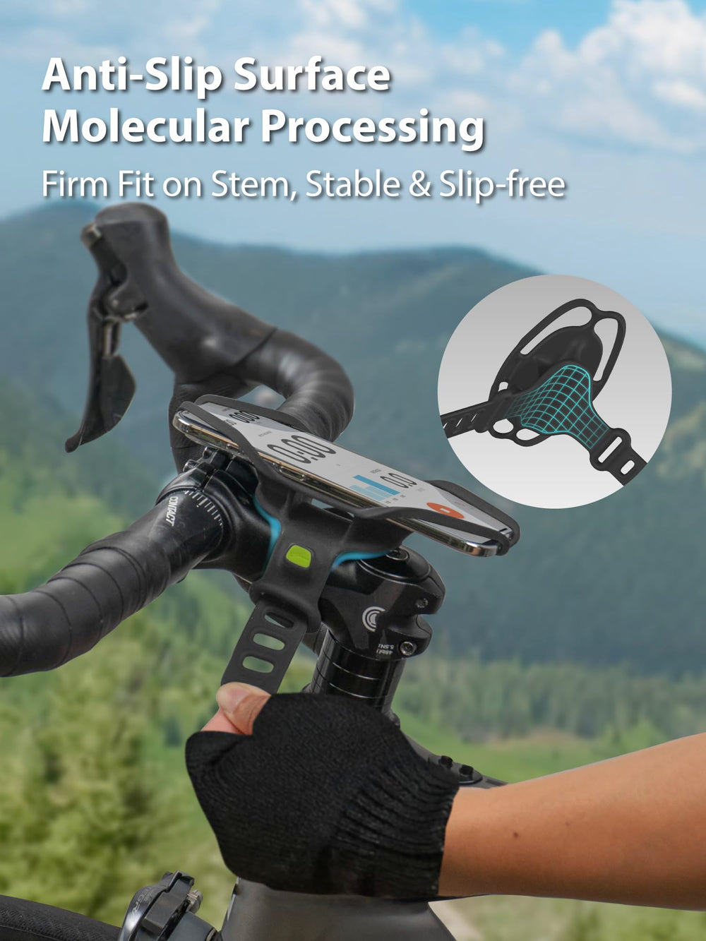 Bone Bike Tie 6 Pro tuckable anti-slip surface hides excess strap