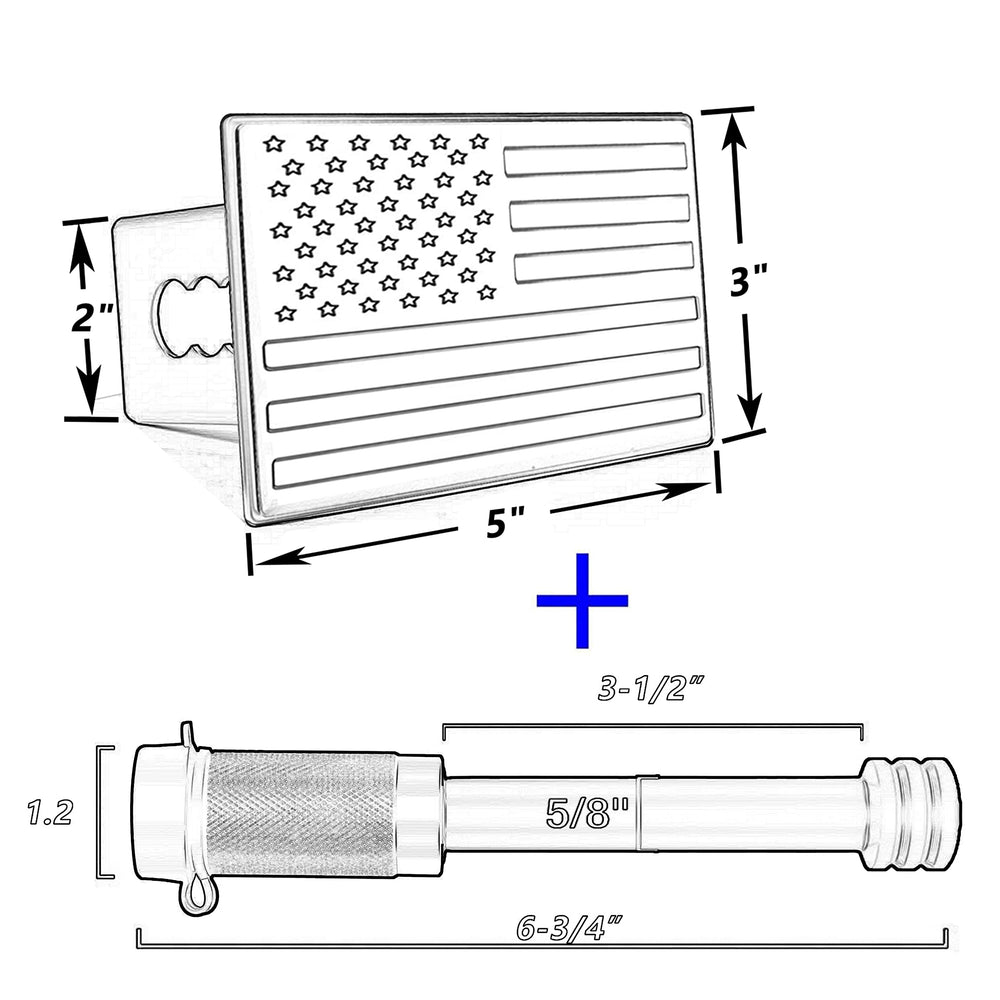 Bonrcea American flag emblem aluminum close-up showing durable 3x5 flag emblem