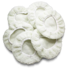 Bonsicoky 6-piece bonnet set, washable and reusable for repeated polishing sessions.