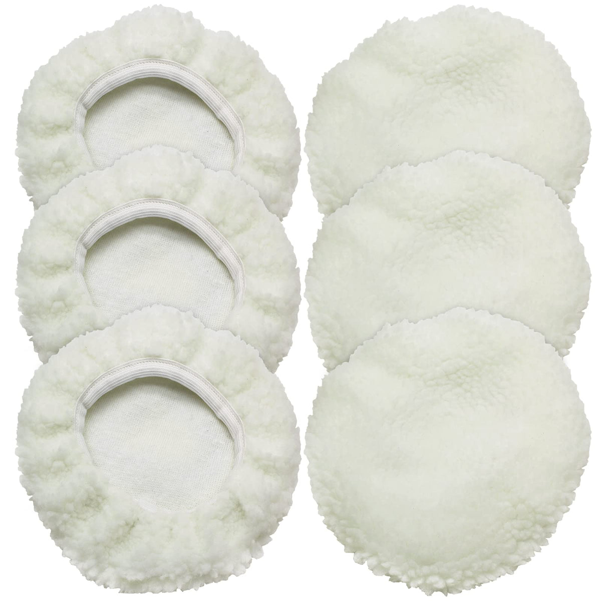 Bonsicoky lamb fleece polishing bonnet for 5-6 inch polishers, gentle on delicate paint surfaces.