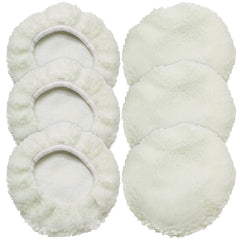 Bonsicoky lamb fleece polishing bonnet for 5-6 inch polishers, gentle on delicate paint surfaces.