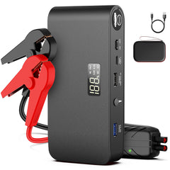 Bookoo 4000A jump starter front view for quick engine starts.