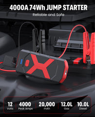 Bookoo A9 jump starter side profile highlighting portable form for on-the-go charging