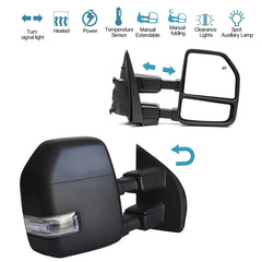 BOOLEE towing mirror right assembly for Ford Super Duty enhances lane changes