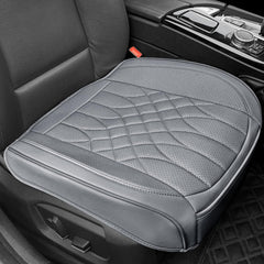 BOPUOVRE leather front seat cover assembly view showing snug fit