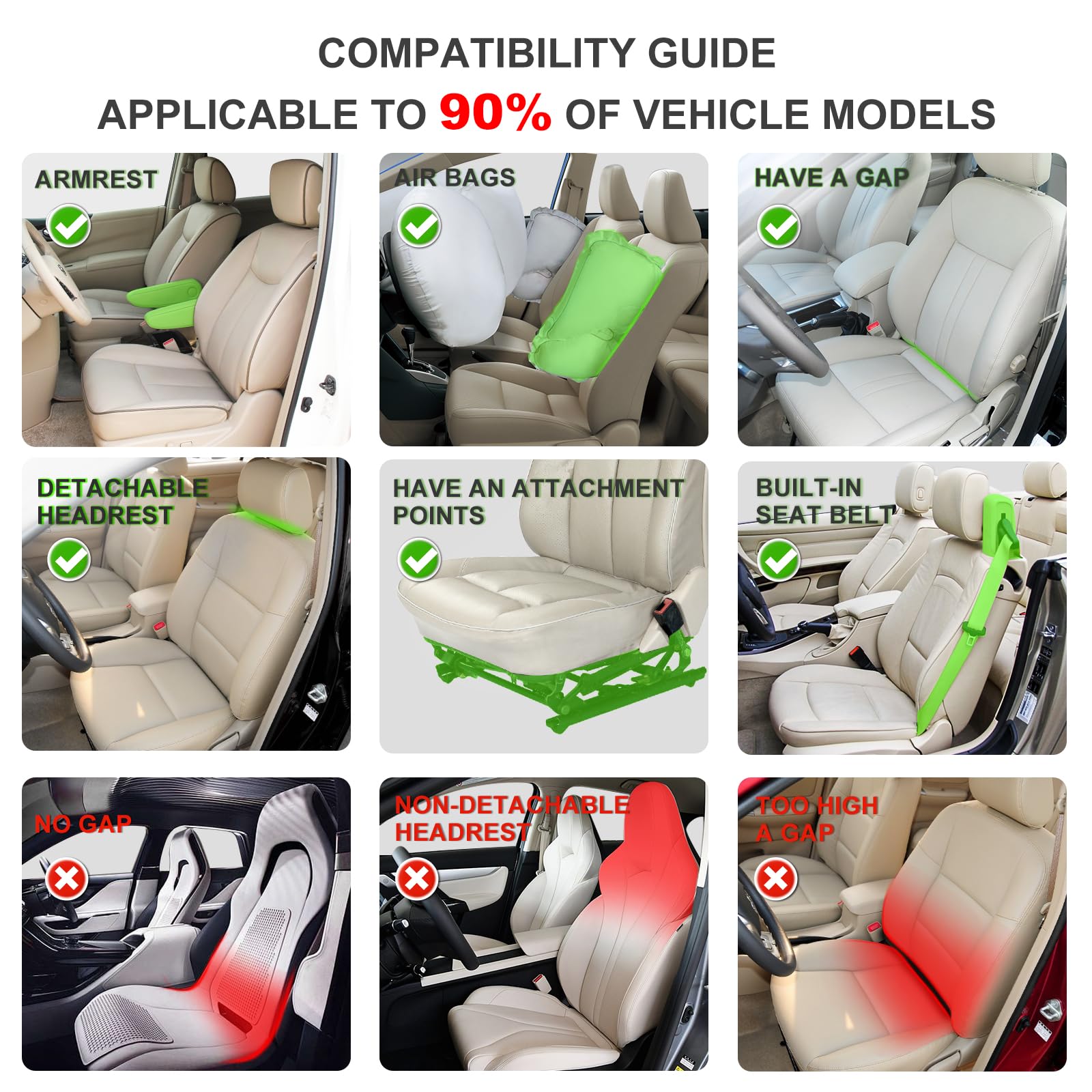 BOPUOVRE black two-unit seat covers set complements interior styling.