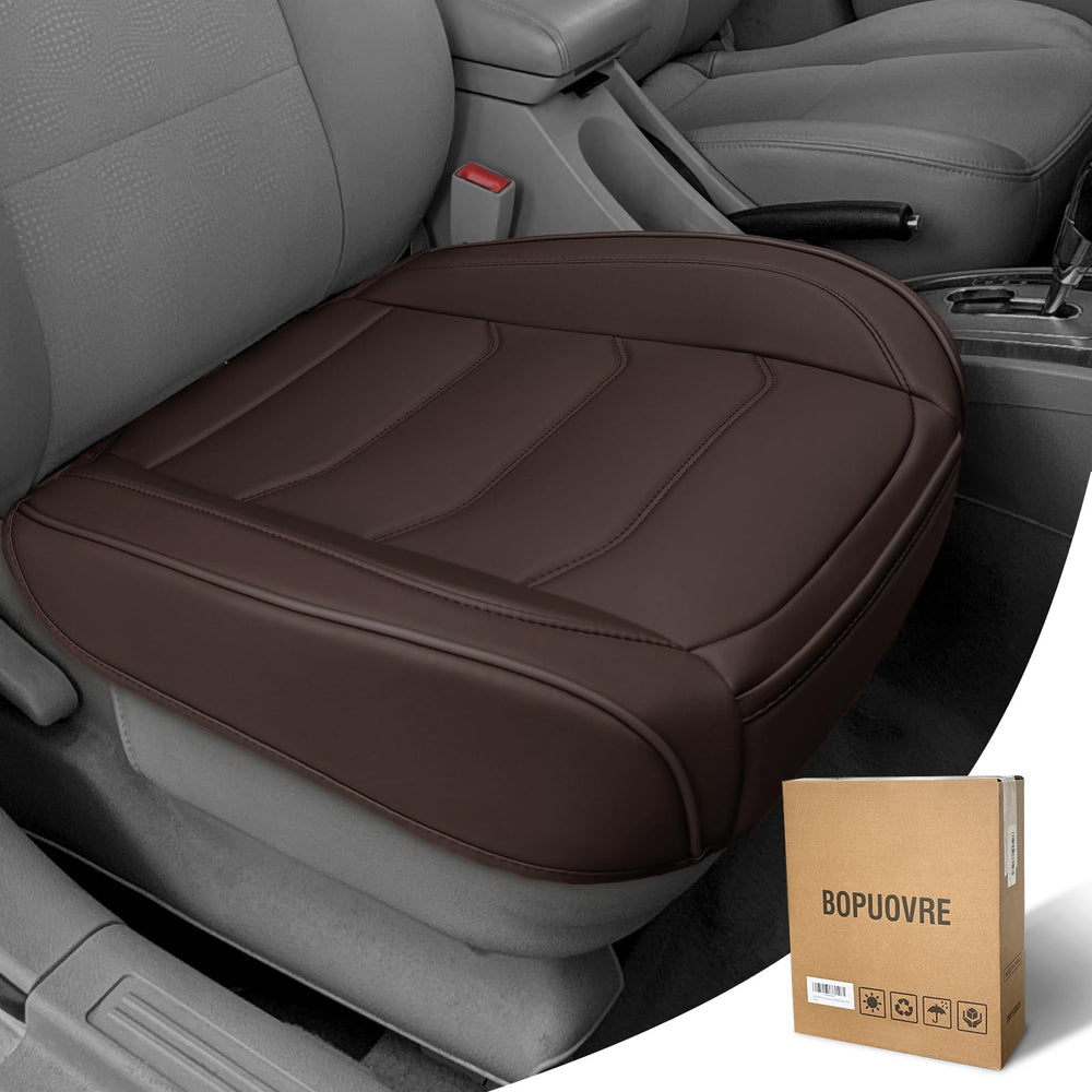 BOPUOVRE car seat cover in coffee color with full wrap protection for clean seats.