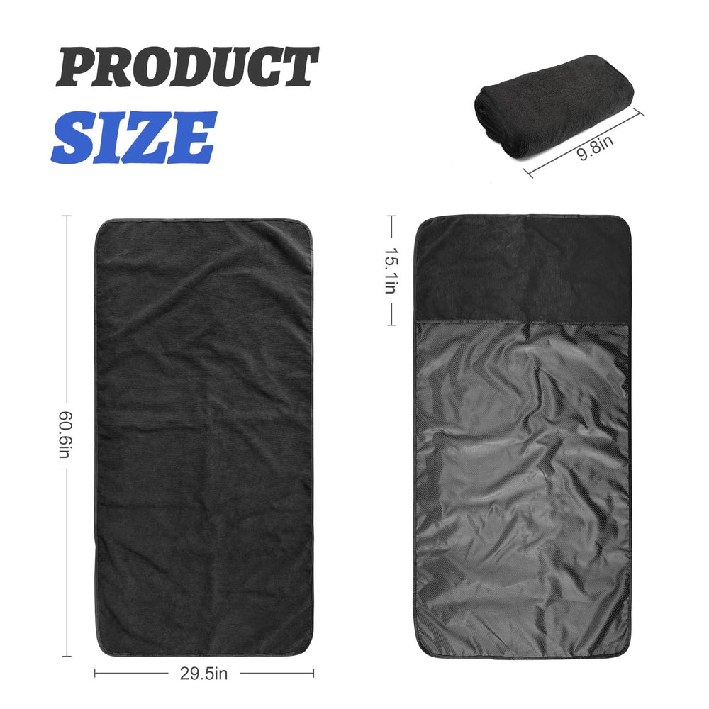 BOPUOVRE universal-fit seat cover secured with elastic straps for easy mounting