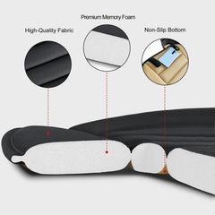 BOPUOVRE black memory foam cushion complements interior styles.