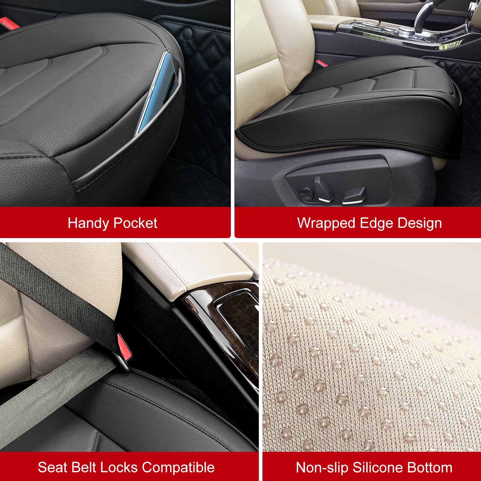 BOPUOVRE non-slip gel bottom keeps seats in place during drives