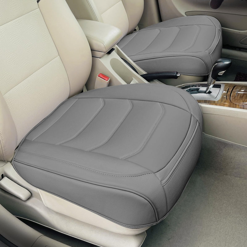 BOPUOVRE water-resistant PU leather car seat cover protects seats from spills